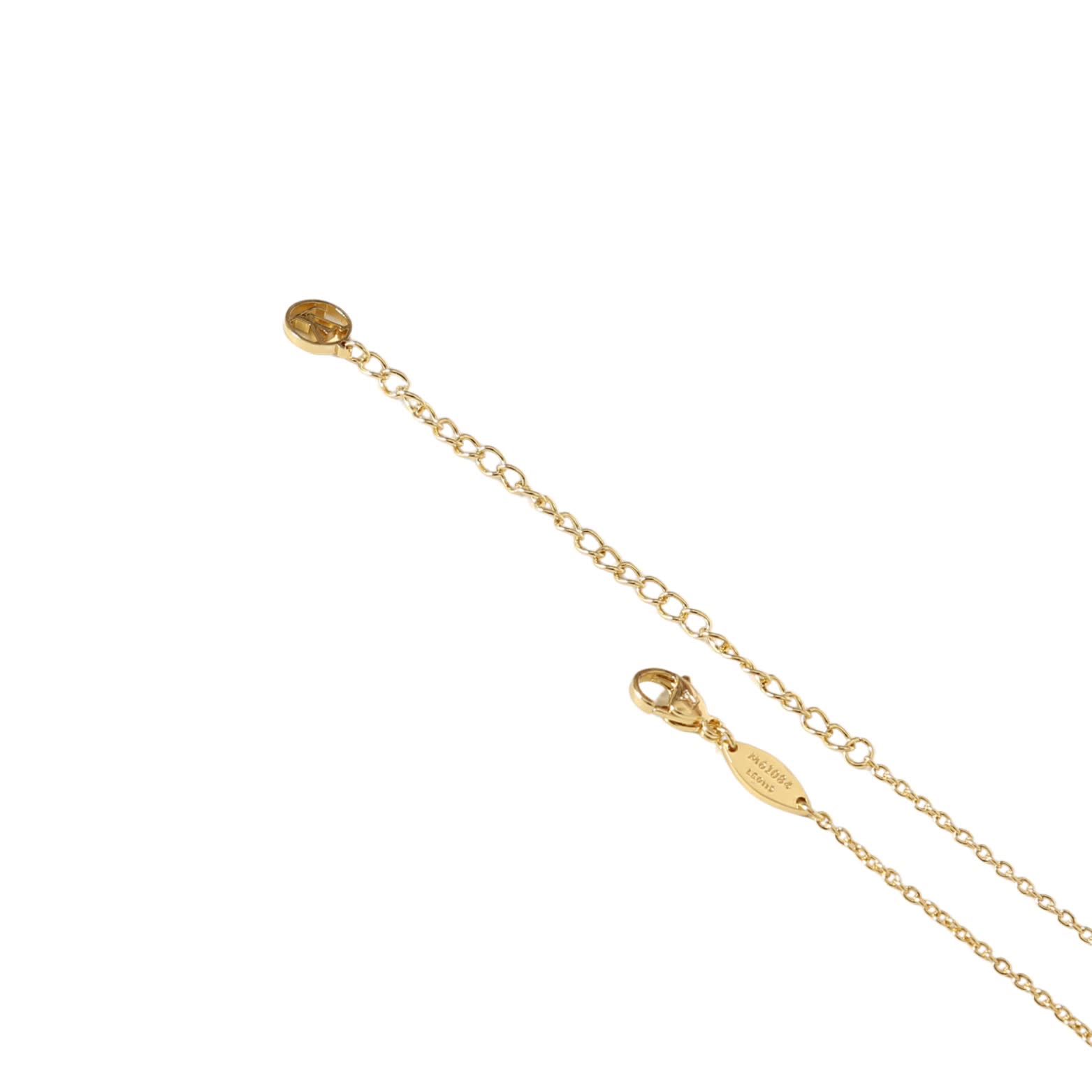 Louis Vuitton Gold & Silver Letter Necklaces Set